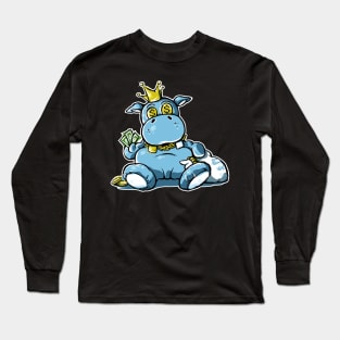 Hippo Bling Long Sleeve T-Shirt